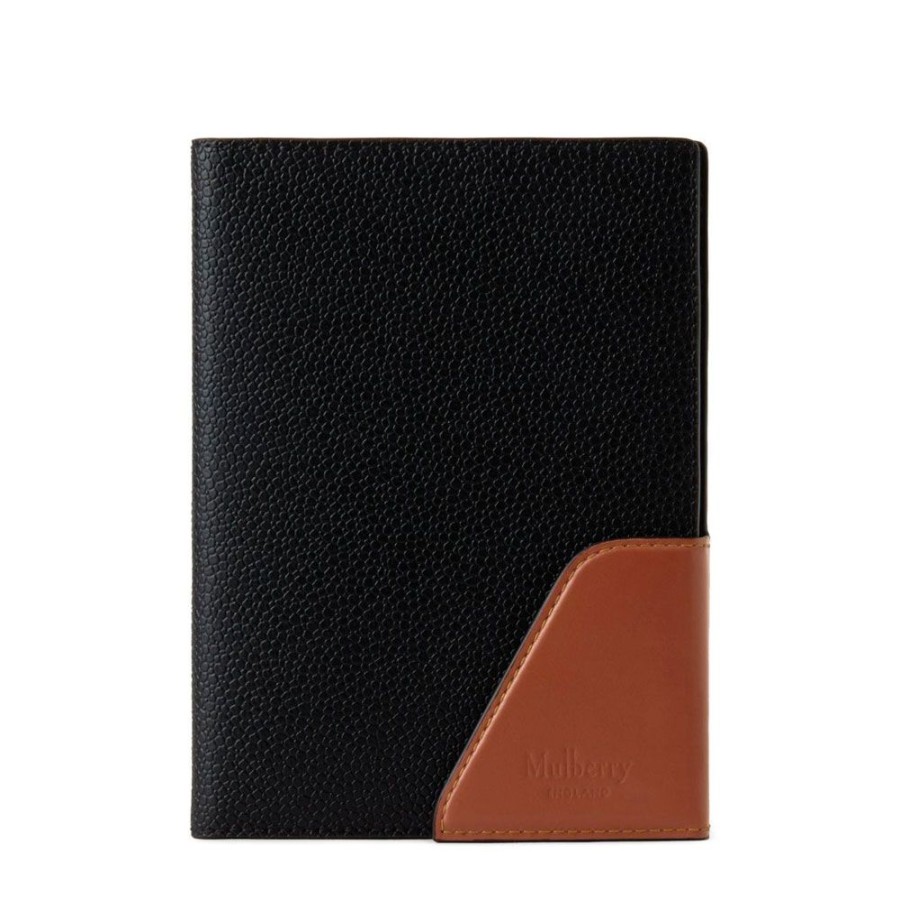 Herren Mulberry MEN Punge | Mulberry - Heritage Travel Wallet, Black-Cognac