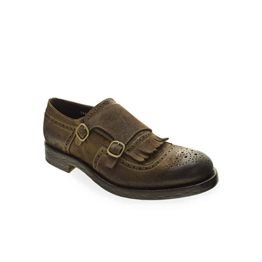 Herren Doucal's MEN Sko I Ruskind | Doucal'S - Monk Strap Shoes Brun