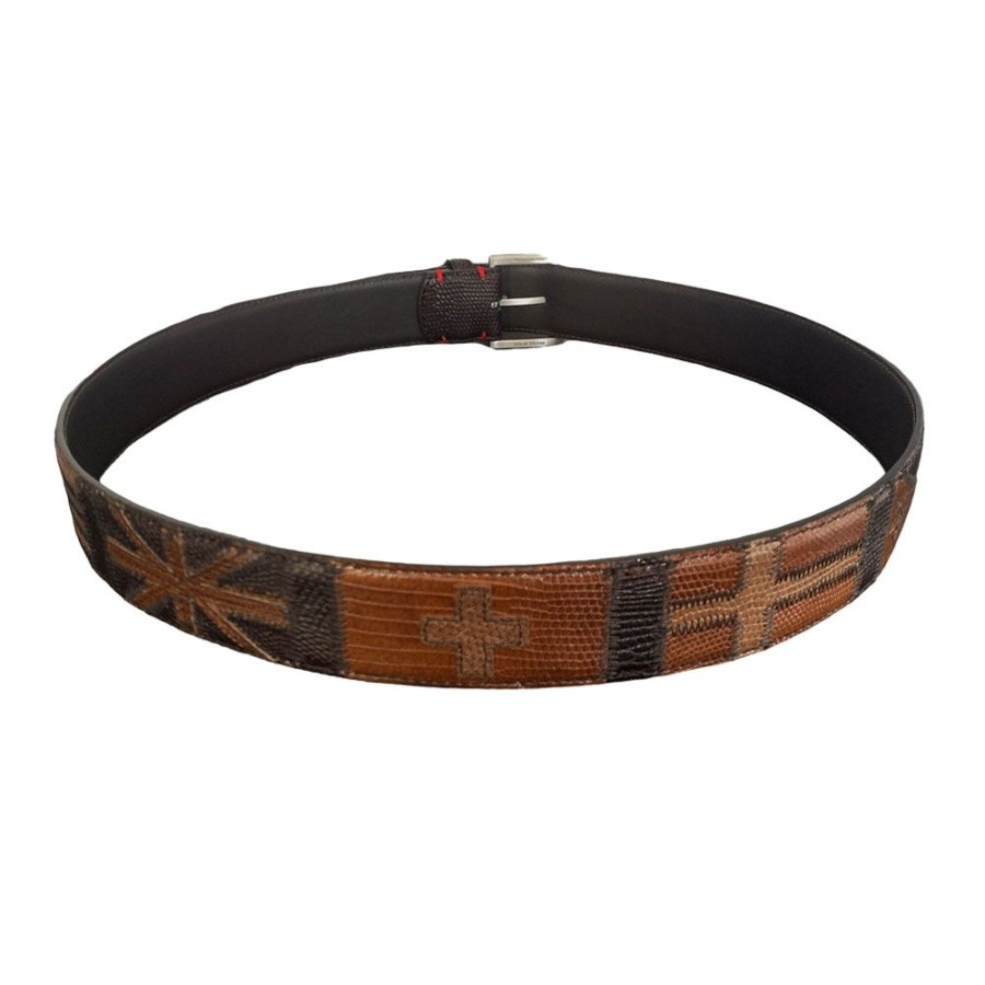 Herren Paolo Vitale Baelter | Paolo Vitale - Belt Monstret Brun