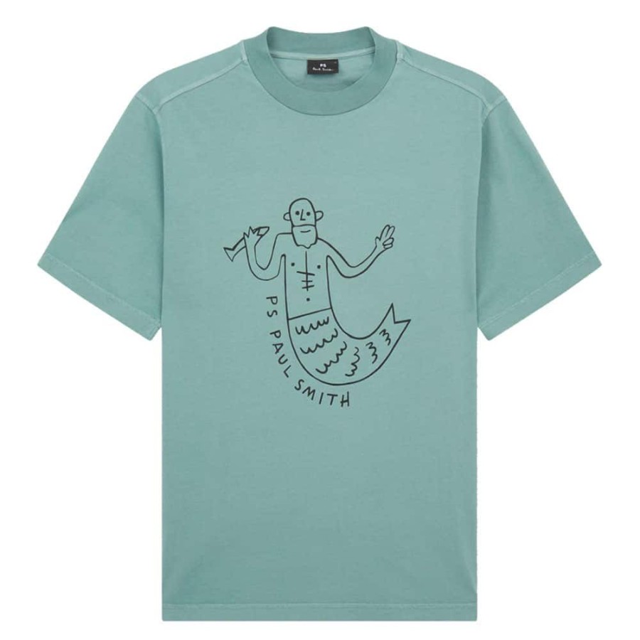 Herren Paul Smith T-Shirts | Ps Paul Smith - T-Shirt Gron