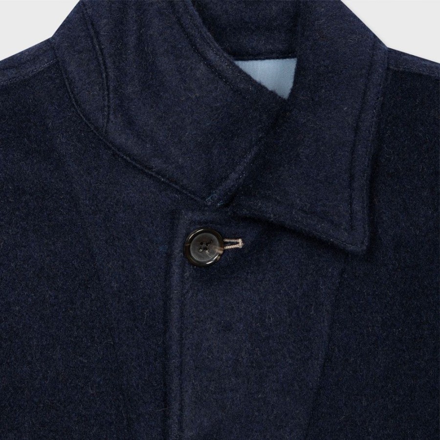 Herren Paul Smith Overtoj | Ps Paul Smith - Double Face Work Jacket Navy