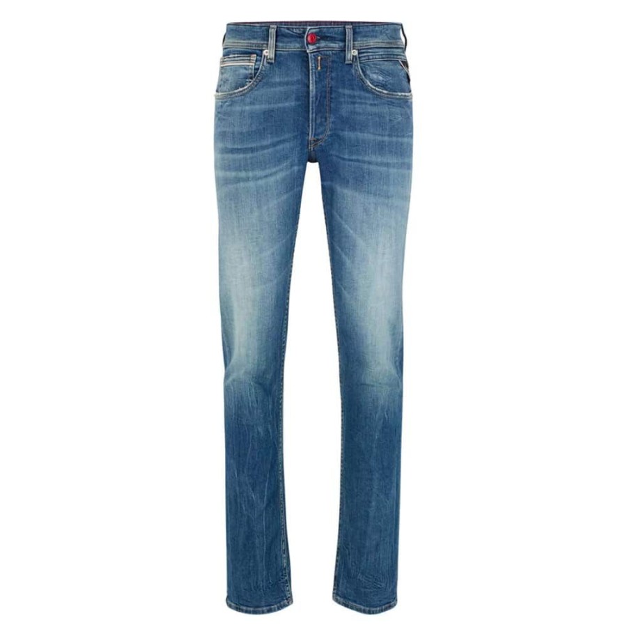 Herren HUGO Jeans | Hugo X Replay - Grover Jeans Lys Denim