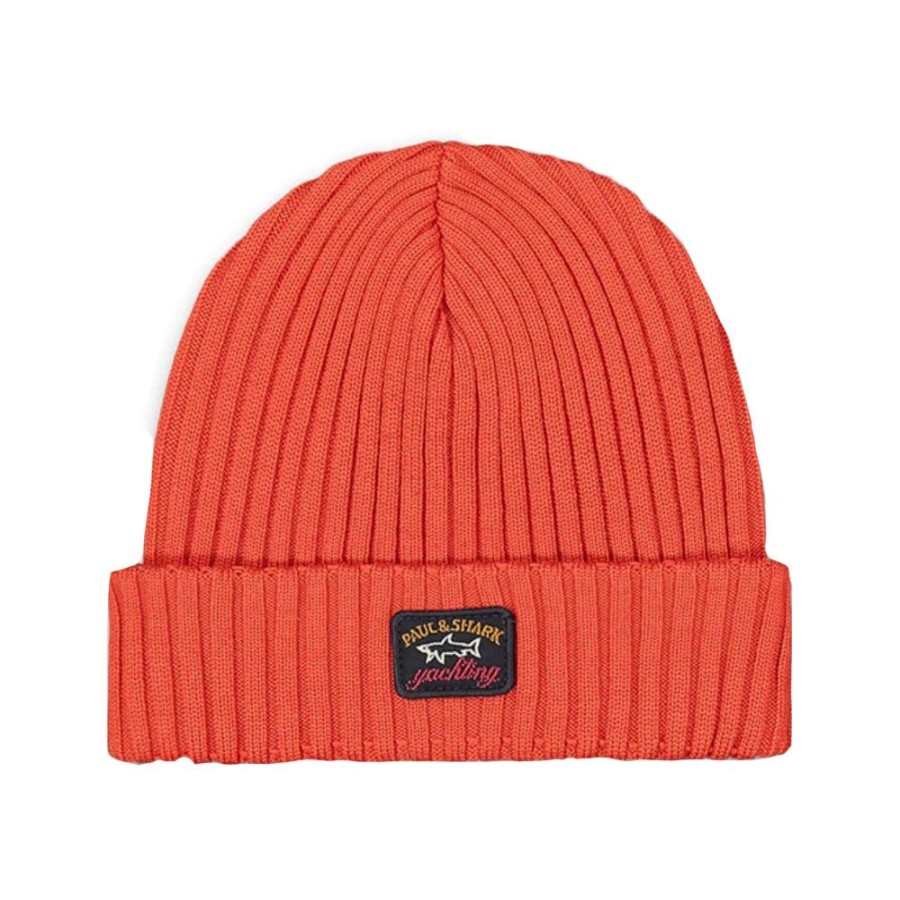 Herren Paul & Shark Huer | Paul & Shark - Beanie Orange