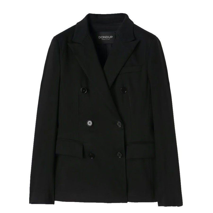 Dame Dondup Blazere | Dondup - Double Breasted Blazer Sort