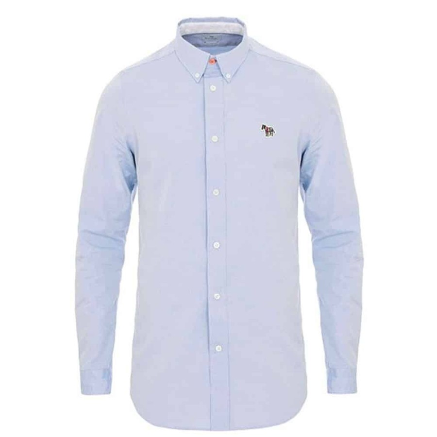 Herren Paul Smith Skjorter | Ps By Paul Smith - Oxford Shirt Lys Bla