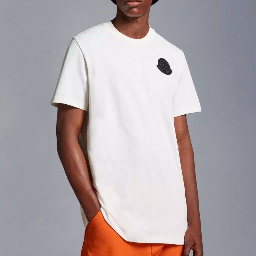 Herren MONCLER HERRE T-Shirts | Moncler - T-Shirt Off White