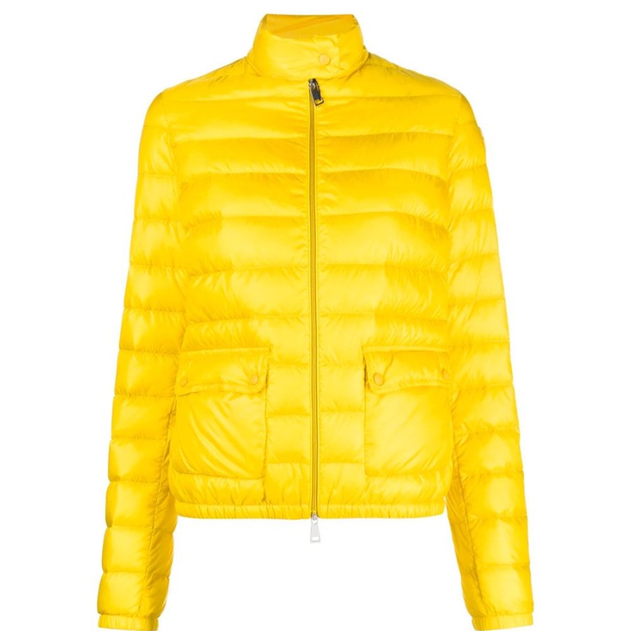 Dame MONCLER DAME Overtoj | Moncler - Lans Down Jacket Gul