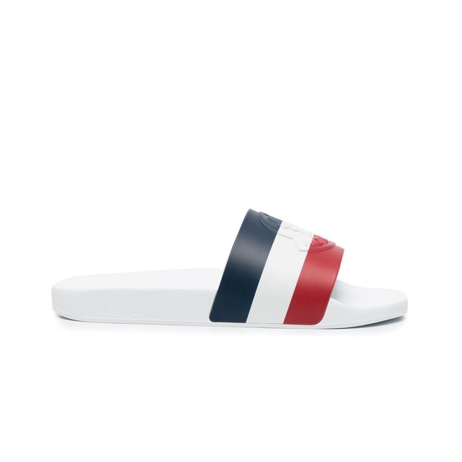 Herren MONCLER HERRE Slippers | Moncler - Basile Slippers Hvid