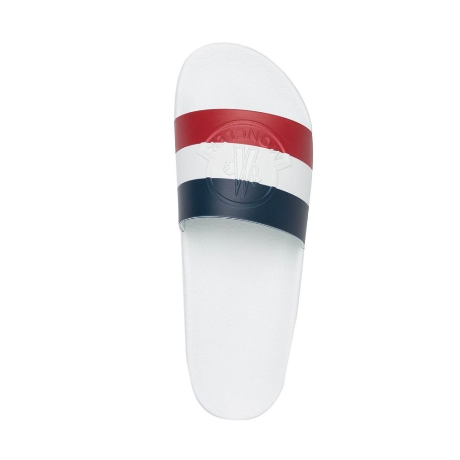 Herren MONCLER HERRE Slippers | Moncler - Basile Slippers Hvid