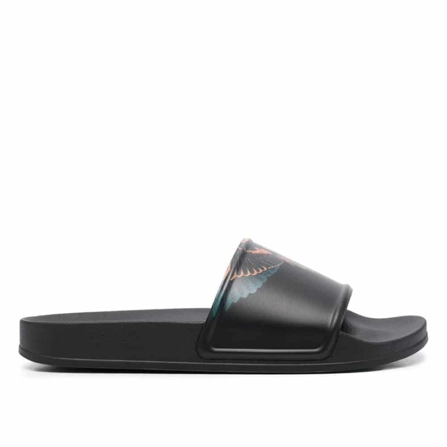 Herren Marcelo Burlon Slippers | Marcelo Burlon - Slippers Sort