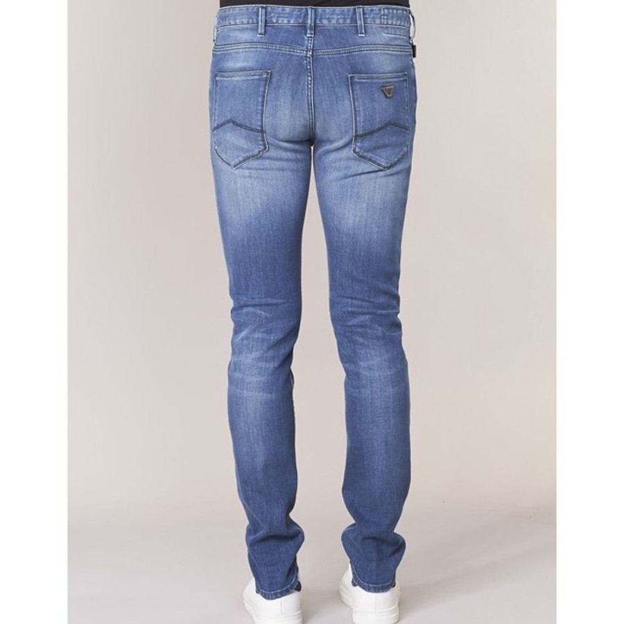 Herren Emporio Armani Herre Jeans | Emporio Armarni - Slim Fit Jeans Lys Bla