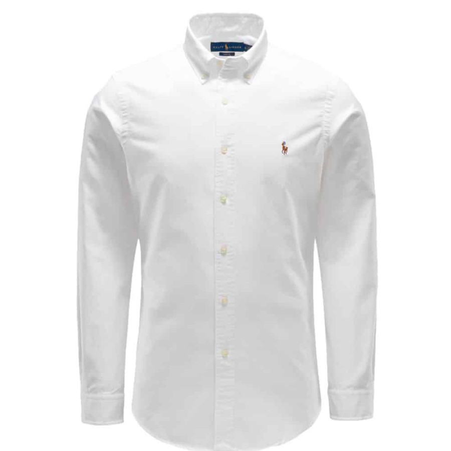 Herren RALPH LAUREN Skjorter | Ralph Lauren - Slim Fit Oxford Shirt Hvid