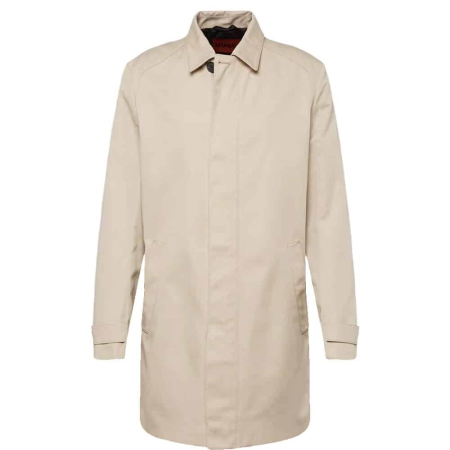 Herren HUGO Overtoj | Hugo - Marec2321 Coat Lys Beige