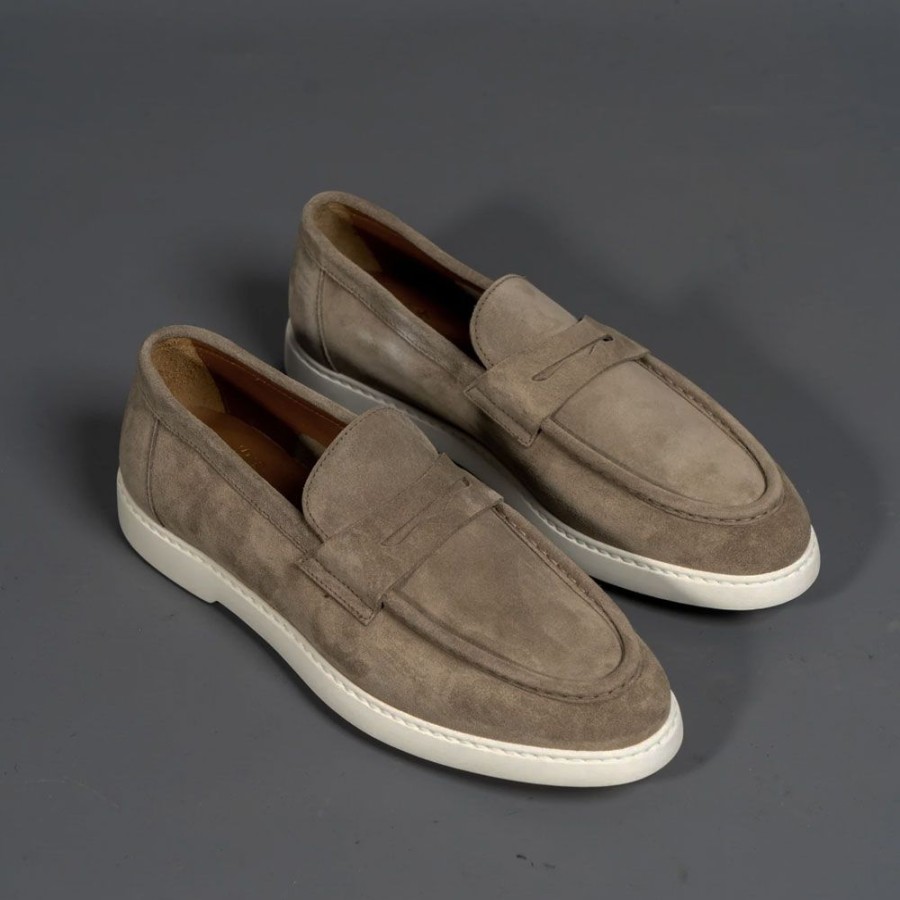 Herren Doucal's MEN Sko I Ruskind | Doucal'S - Wash Loafers Sand