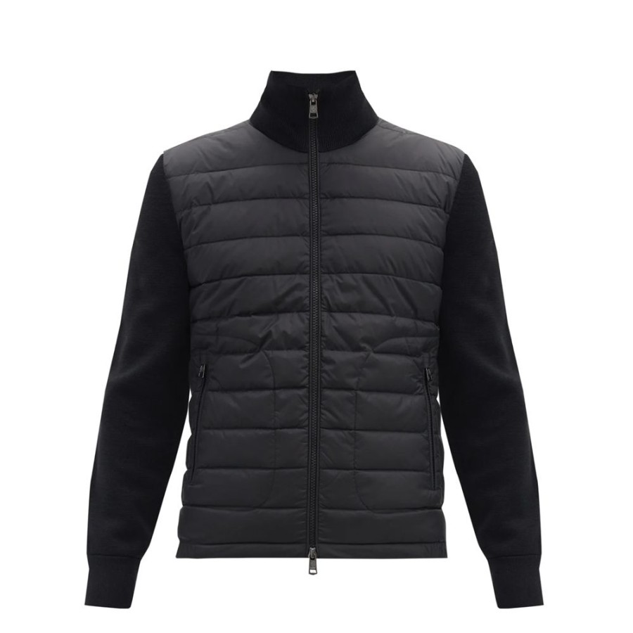 Herren MONCLER HERRE Overtoj | Moncler - Cardigan Sort