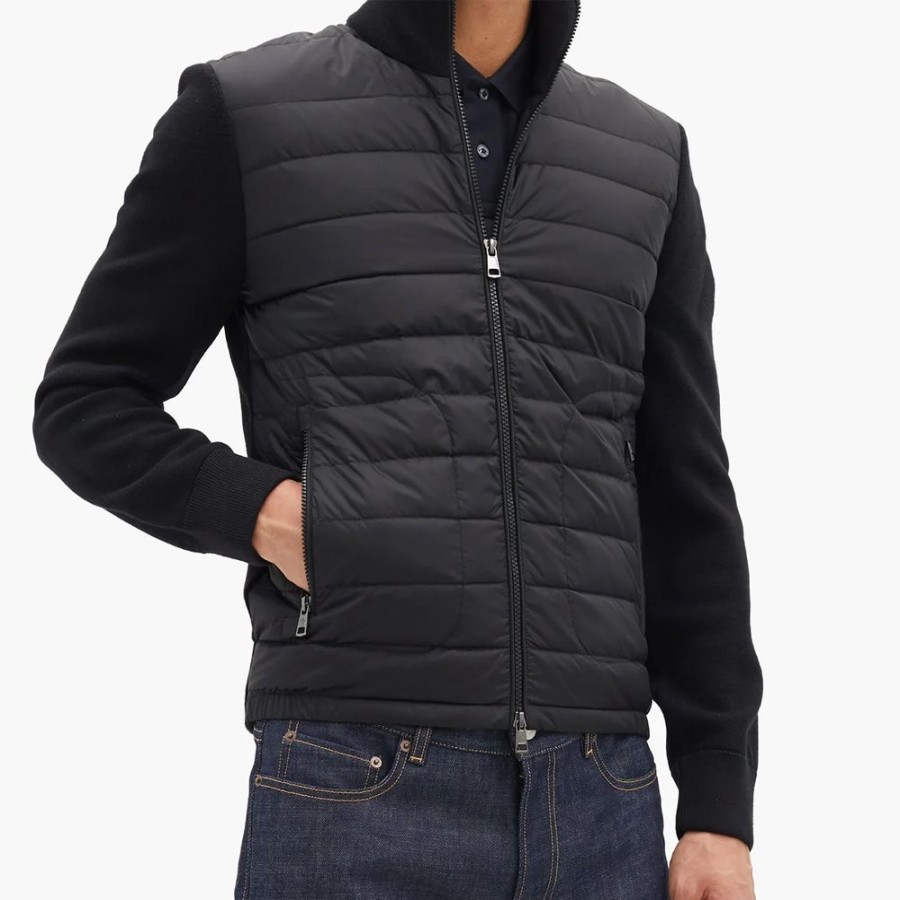 Herren MONCLER HERRE Overtoj | Moncler - Cardigan Sort