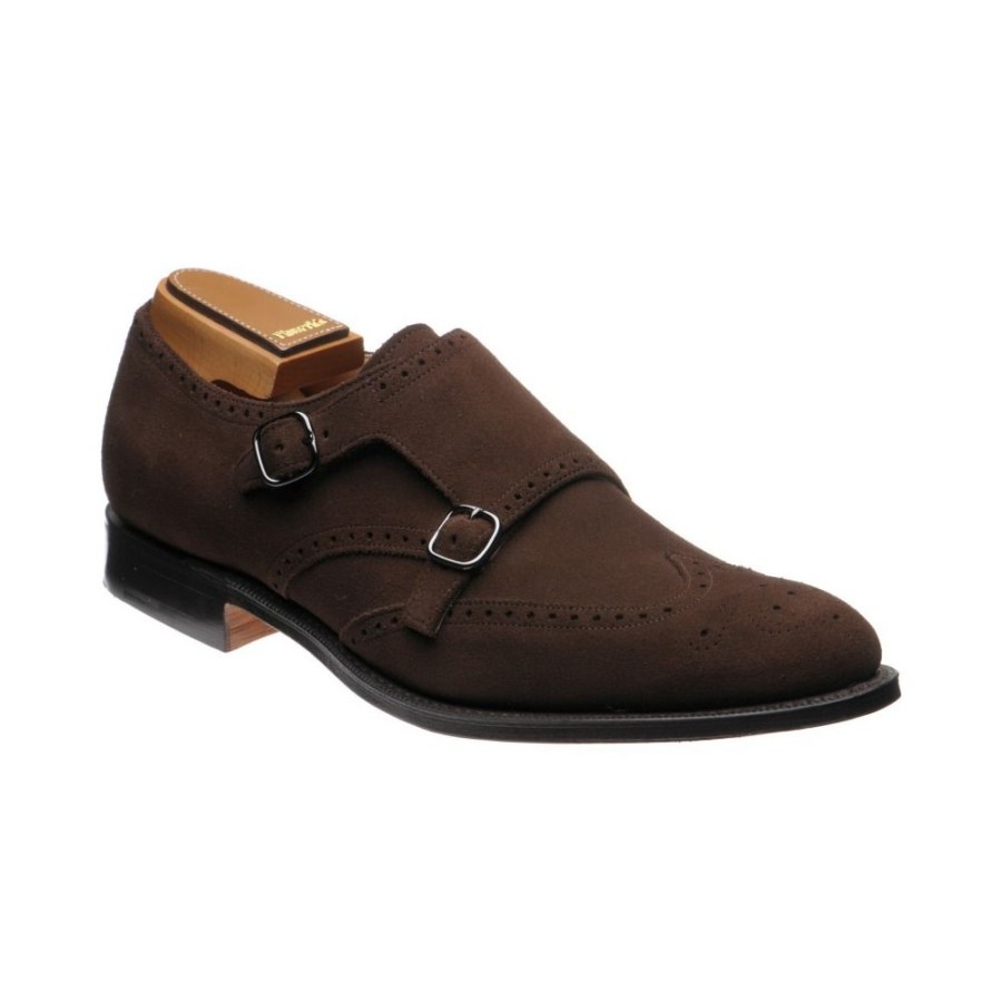 Herren Churchs Sko I Ruskind | Church'S - Chicago Monk Strap Shoes Brun