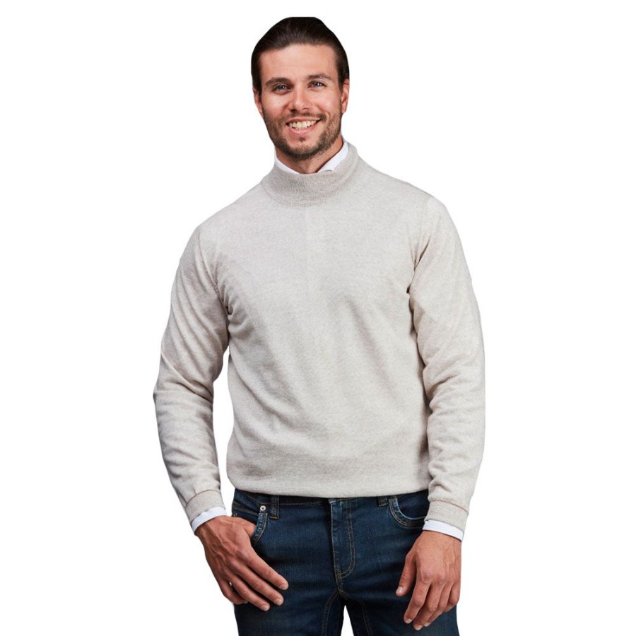 Herren Hansen&Jacob Strik | Hansen & Jacob - Turtleneck Knit Lys Beige