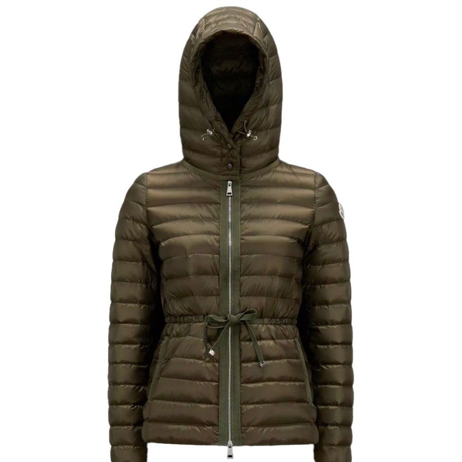 Dame MONCLER DAME Overtoj | Moncler - Raie Short Down Jacket Army