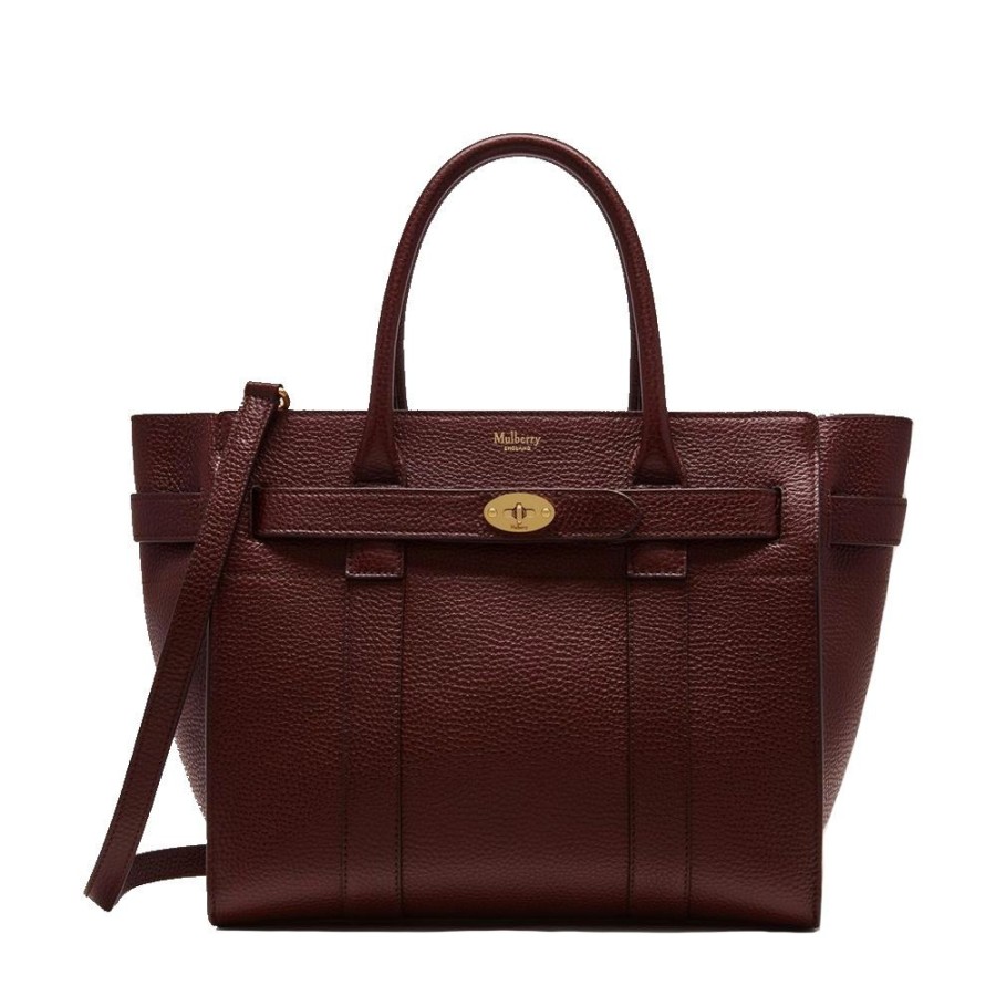 Dame Mulberry Tasker | Mulberry - Small Zipped Bayswater, Oxblood