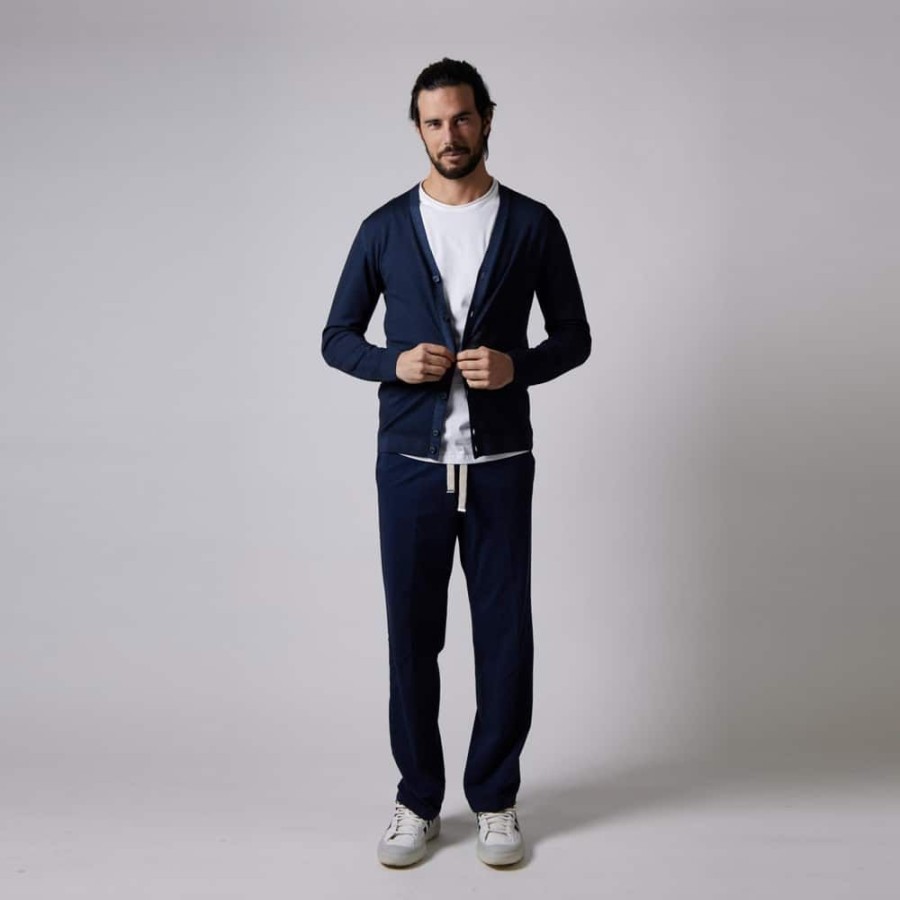 Herren Daniele Fiesoli Strik | Daniele Fiesoli - Knit Cardigan Navy