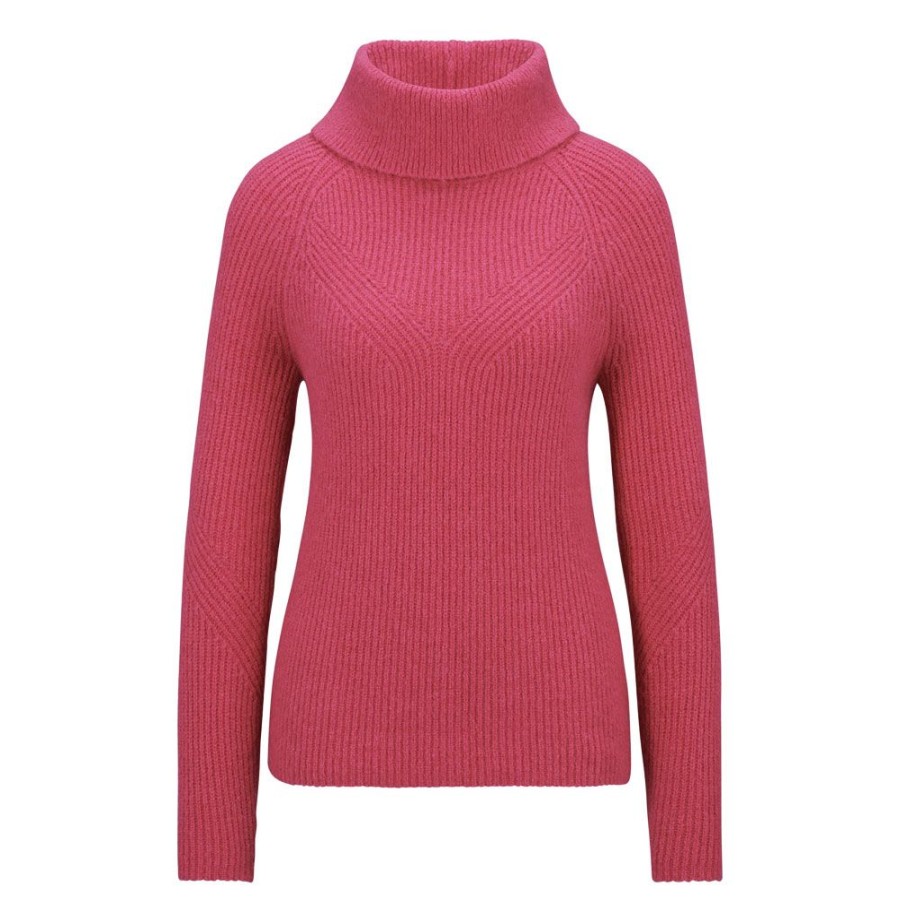 Dame BOSS WOMEN Strik | Boss - Fieste Rollneck Sweater Pink