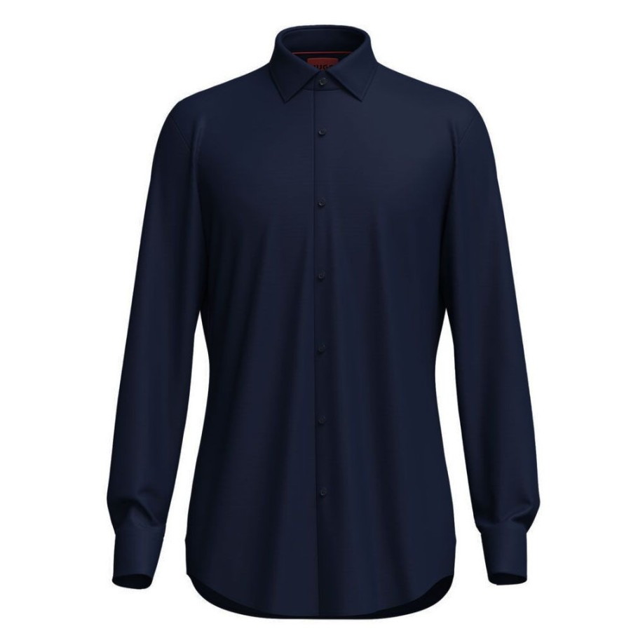 Herren HUGO Skjorter | Hugo - Kenno Shirt Navy