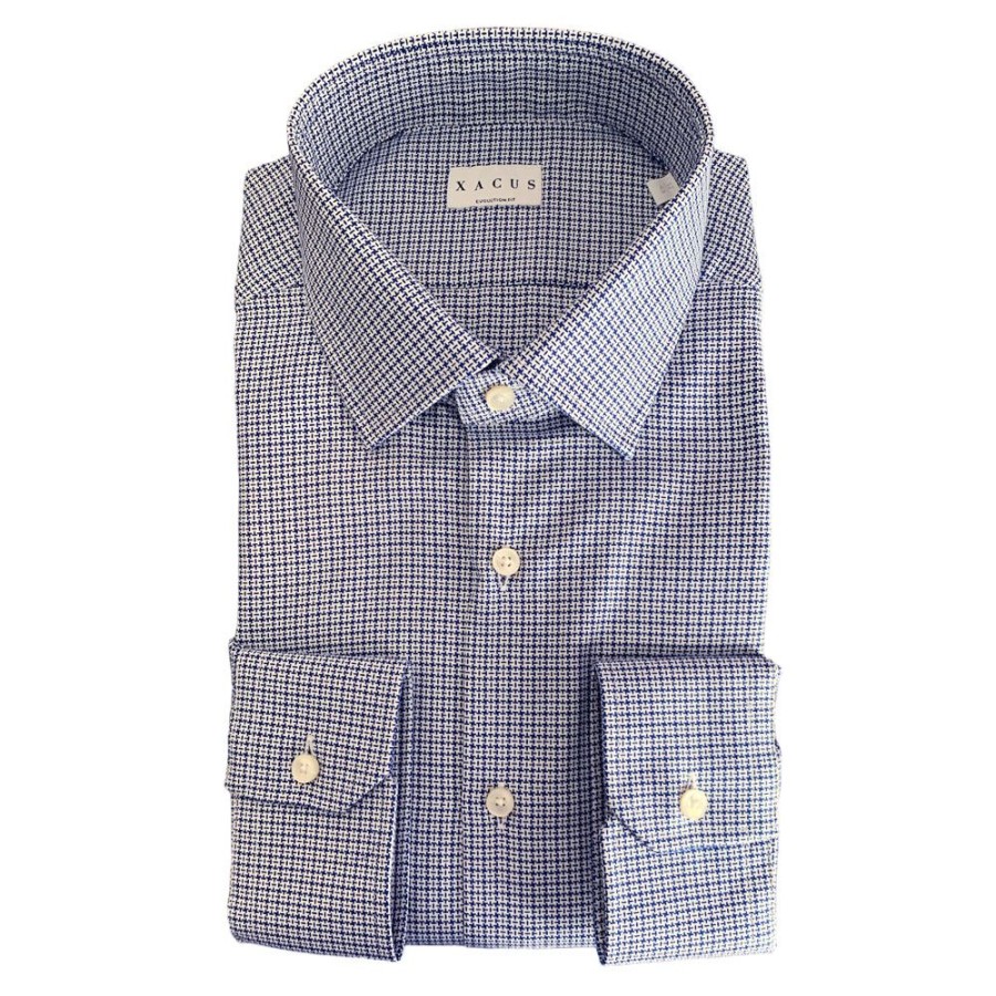 Herren Xacus MEN Skjorter | Xacus - Classic Shirt Bla/Hvid