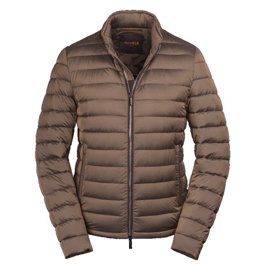 Herren MooRER Overtoj | Moorer - Alec Down Bomber Jacket Brun