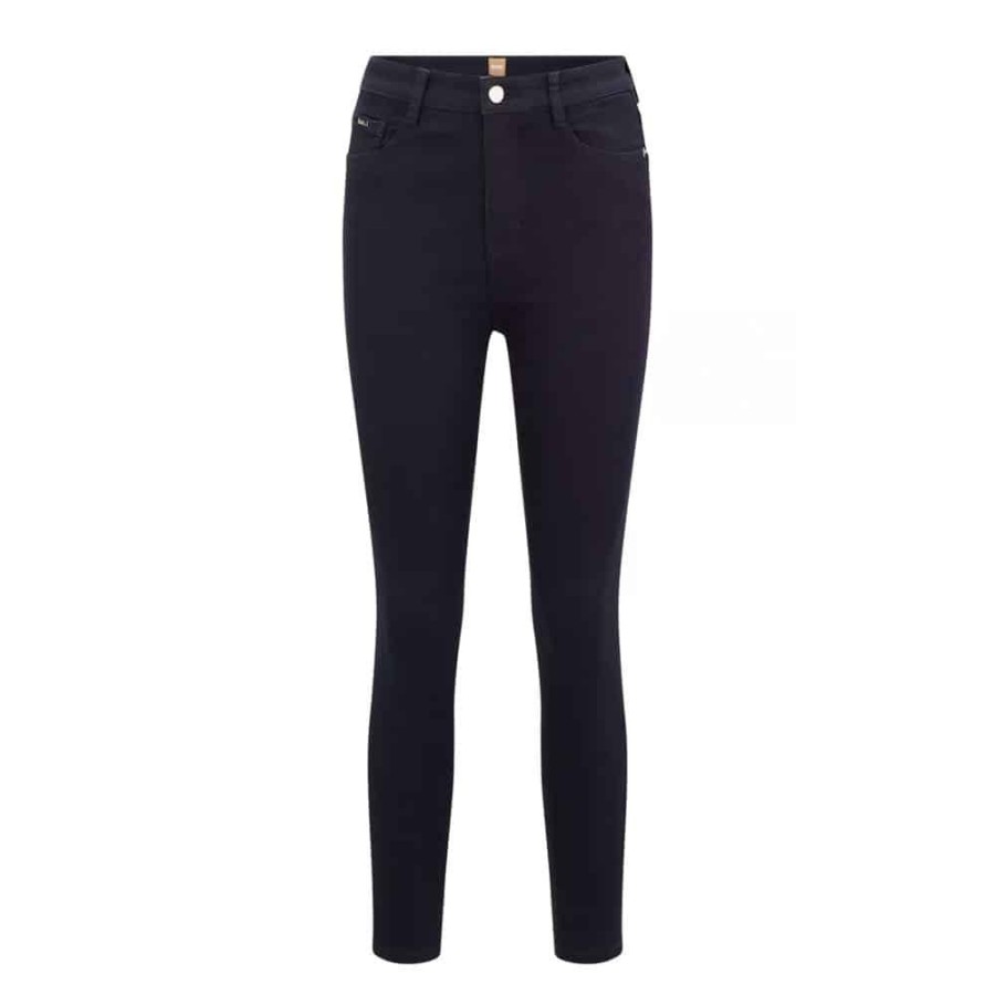 Dame BOSS WOMEN Jeans | Boss - Super Skinny Crop 4.0 Jeans Mork Bla