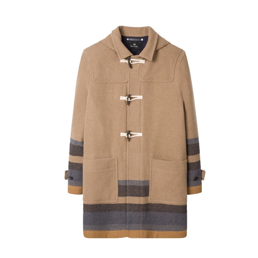 Herren Paul Smith Overtoj | Ps Paul Smith - Duffle Coat Lys Brun