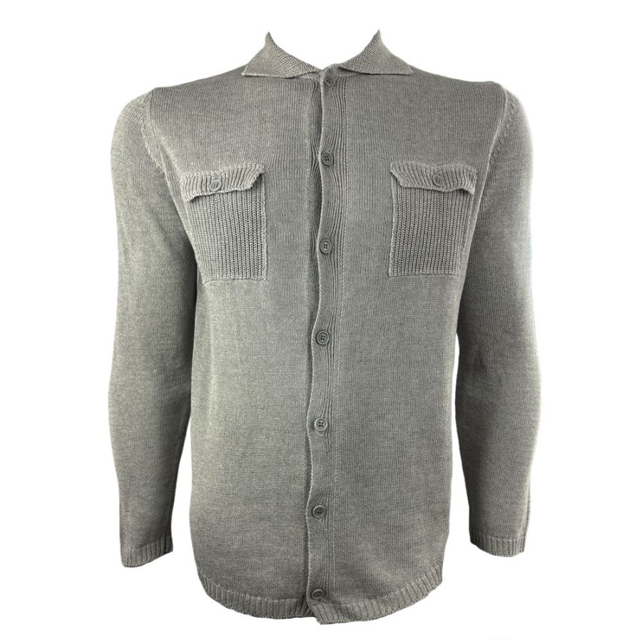 Herren Daniele Fiesoli Cardigan | Daniele Fiesoli - Knit Cardigan Gra