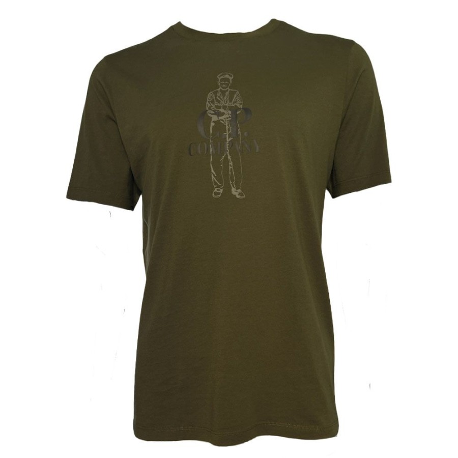 Herren C.P. Company T-Shirts | C.P. Company - T-Shirt Army