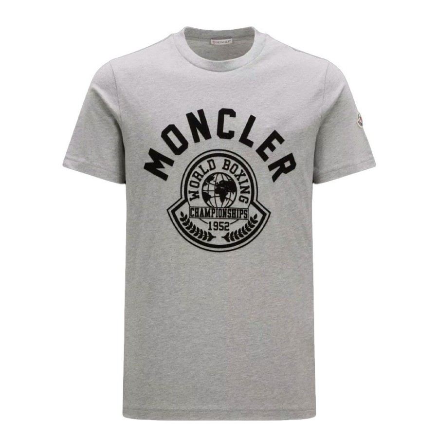 Herren MONCLER HERRE T-Shirts | Moncler - T-Shirt Gra