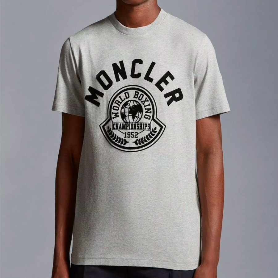 Herren MONCLER HERRE T-Shirts | Moncler - T-Shirt Gra