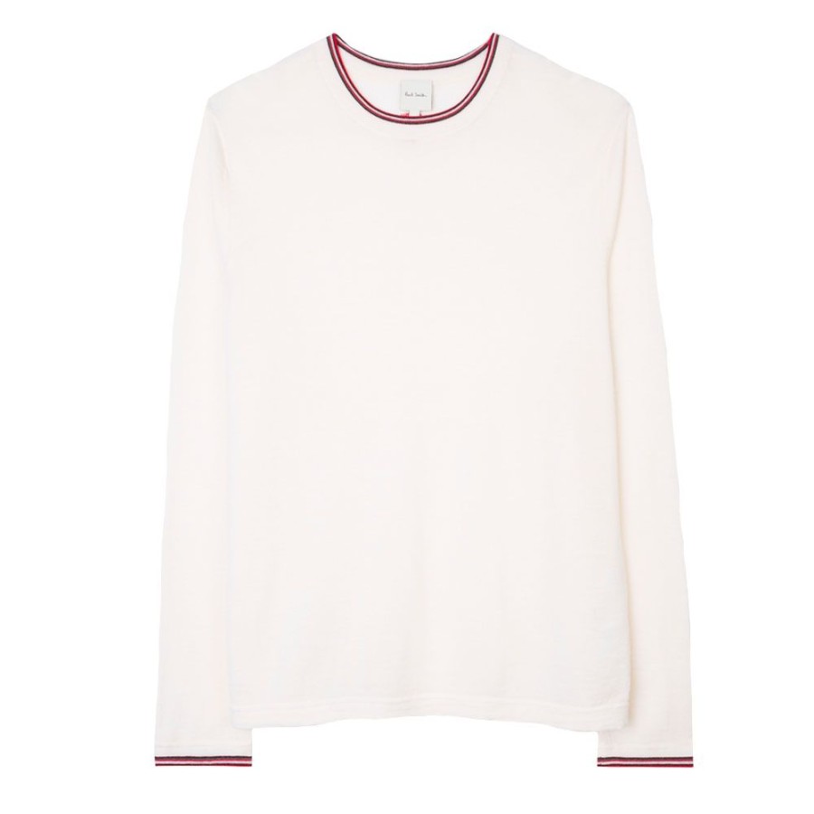 Herren Paul Smith Strik | Paul Smith X Manchester United - Merino Knit Off White