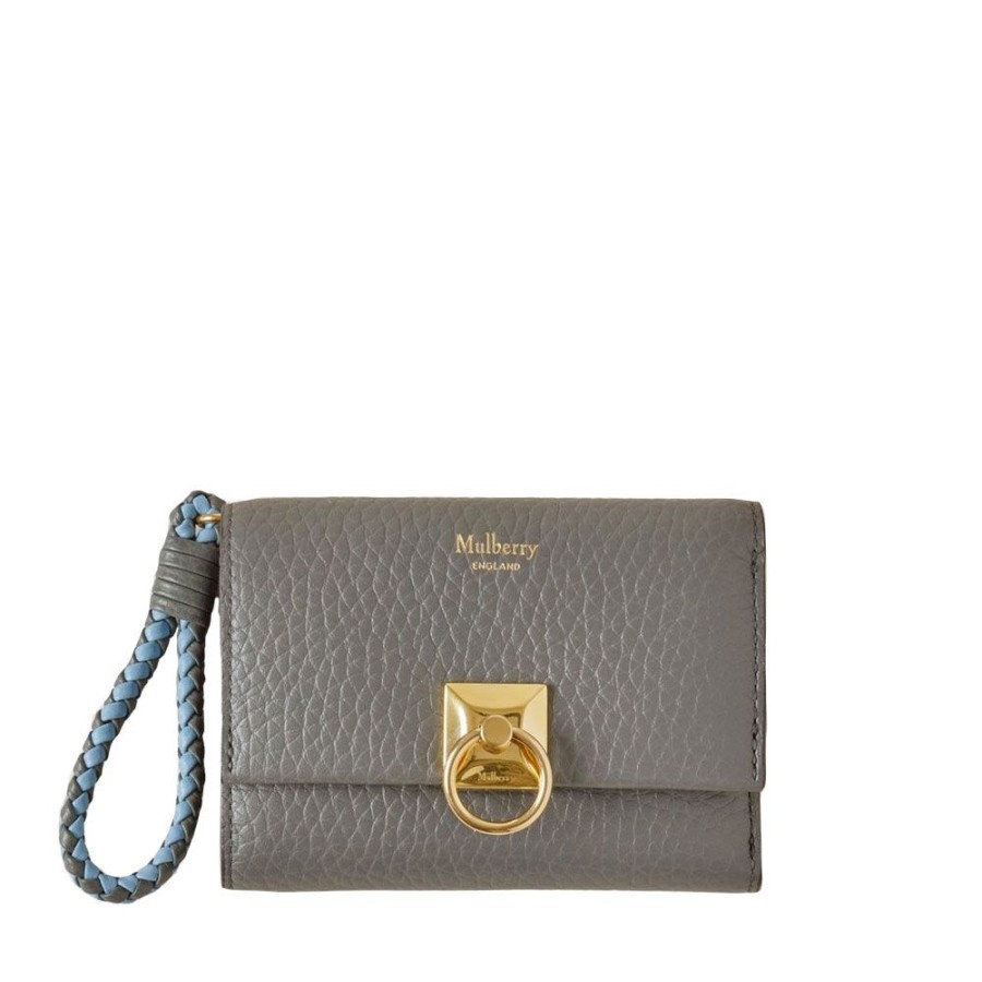 Dame Mulberry Punge | Mulberry - Iris Trifold Wallet, Charcoal