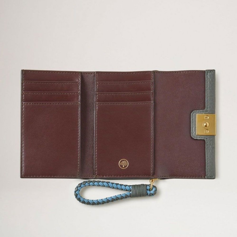 Dame Mulberry Punge | Mulberry - Iris Trifold Wallet, Charcoal