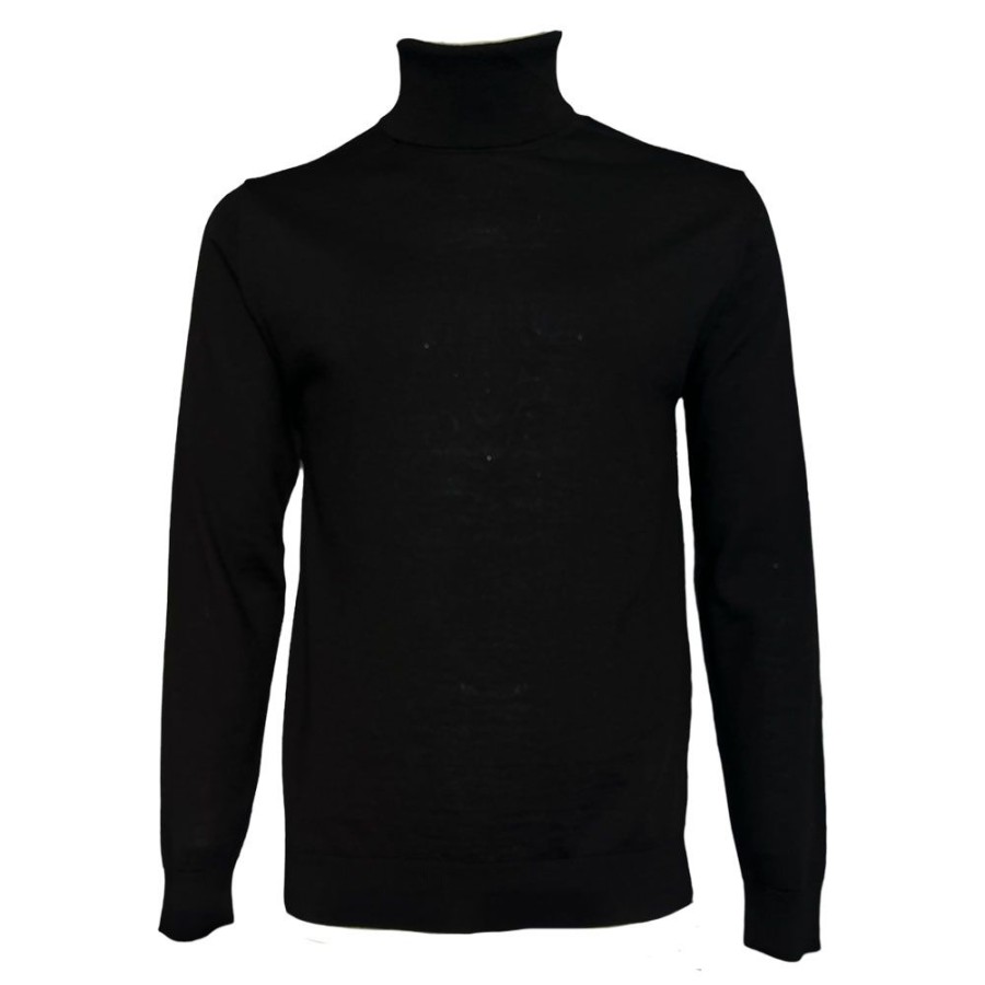 Herren Daniele Fiesoli Strik | Daniele Fiesoli - Rollneck Knit Sort