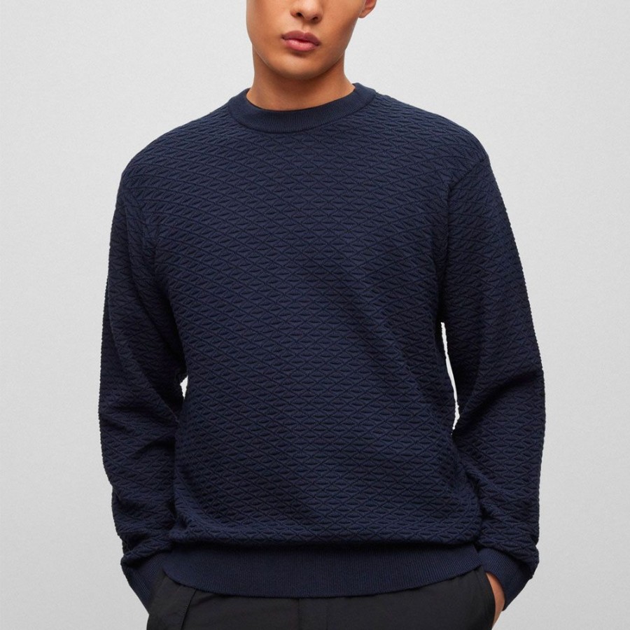 Herren HUGO Strik | Hugo - Knit Navy