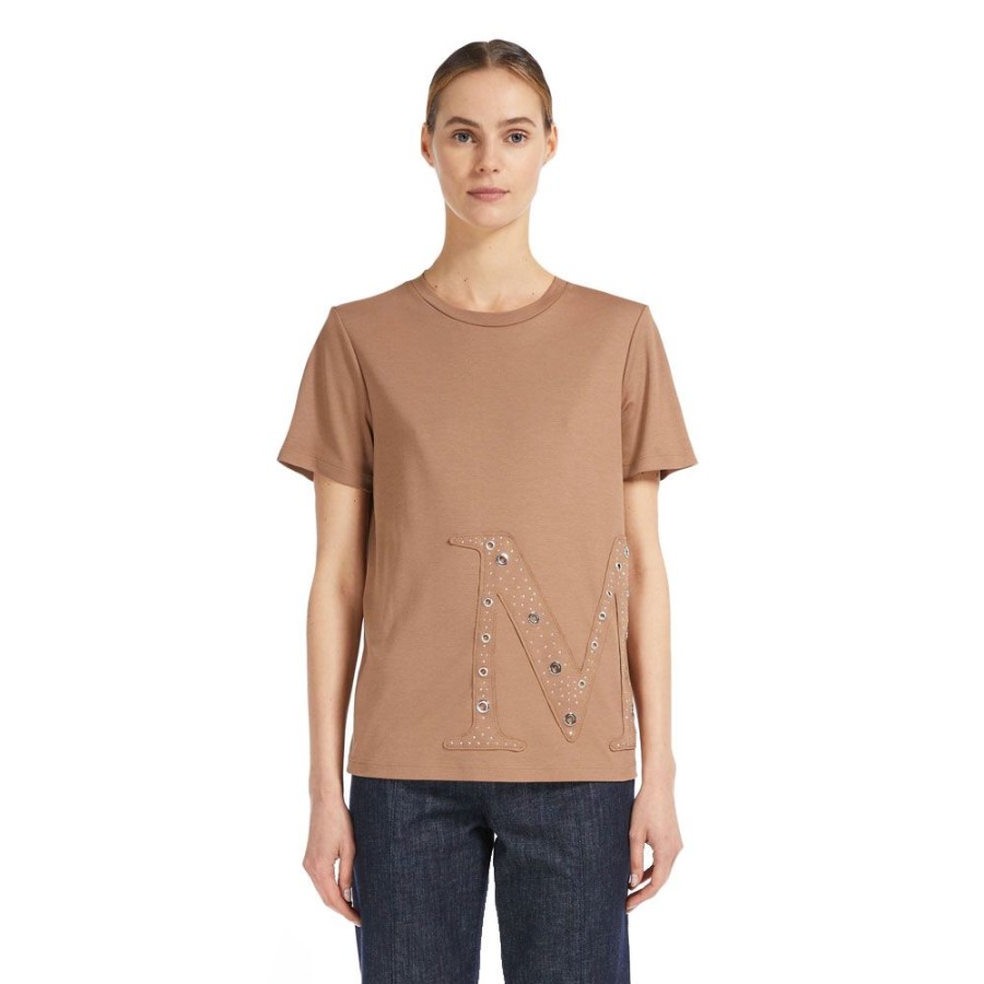 Dame S MaxMara T-Shirts | S Max Mara - Battage T-Shirt Brun