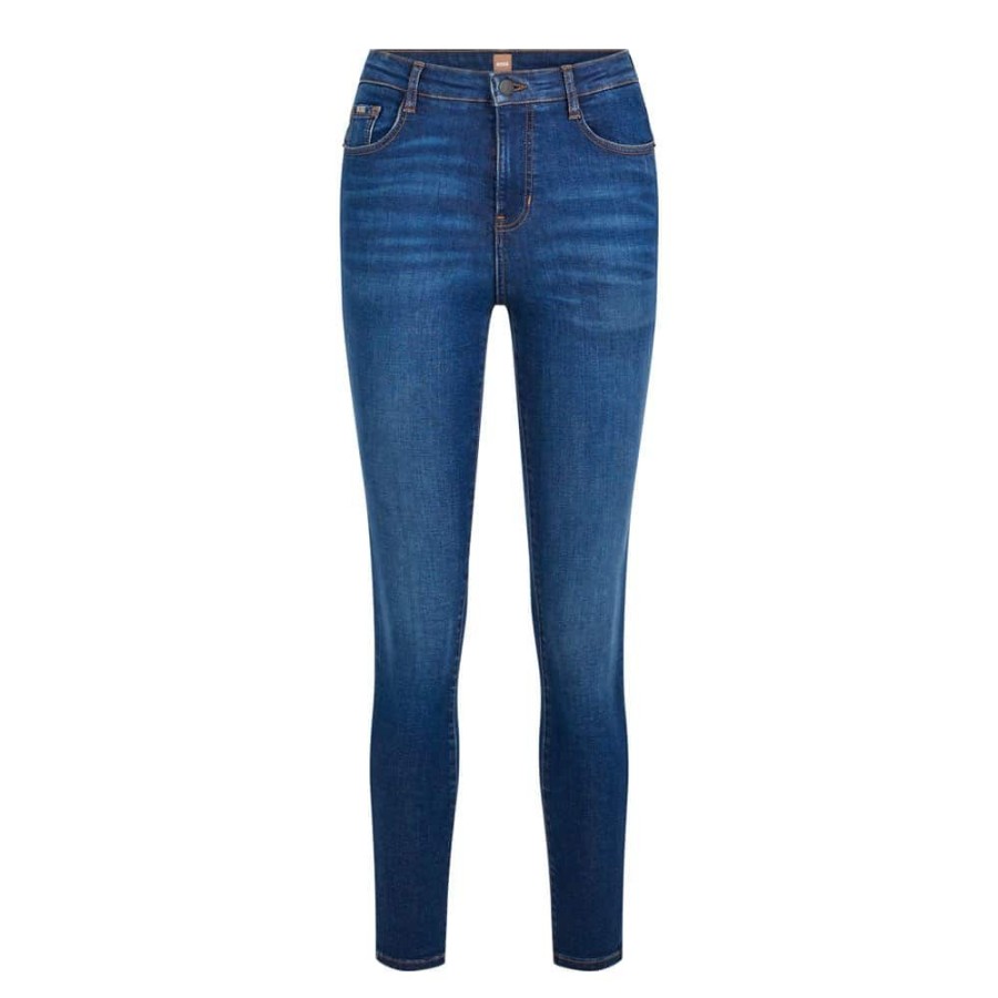 Dame BOSS WOMEN Jeans | Boss - Superskinny Crop 4.0 Jeans Bla