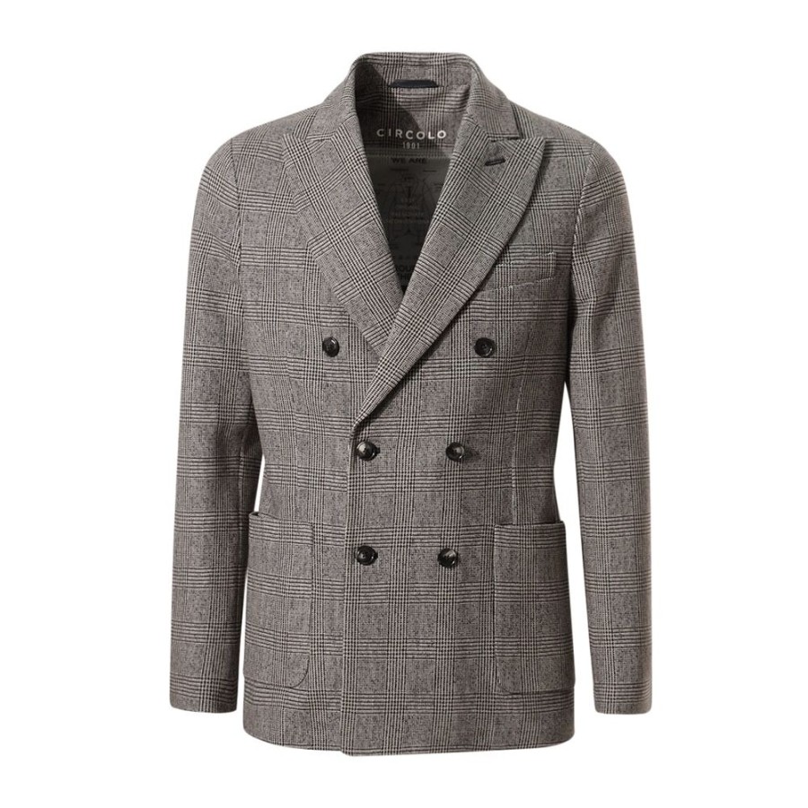 Herren Circolo Blazer | Circolo - Double Breasted Blazer Ternet