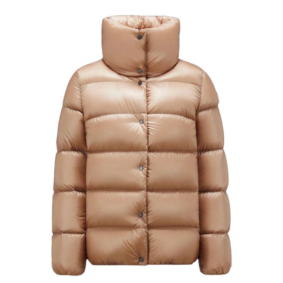 Dame MONCLER DAME Overtoj | Moncler - Cochevis Short Down Jacket Beige