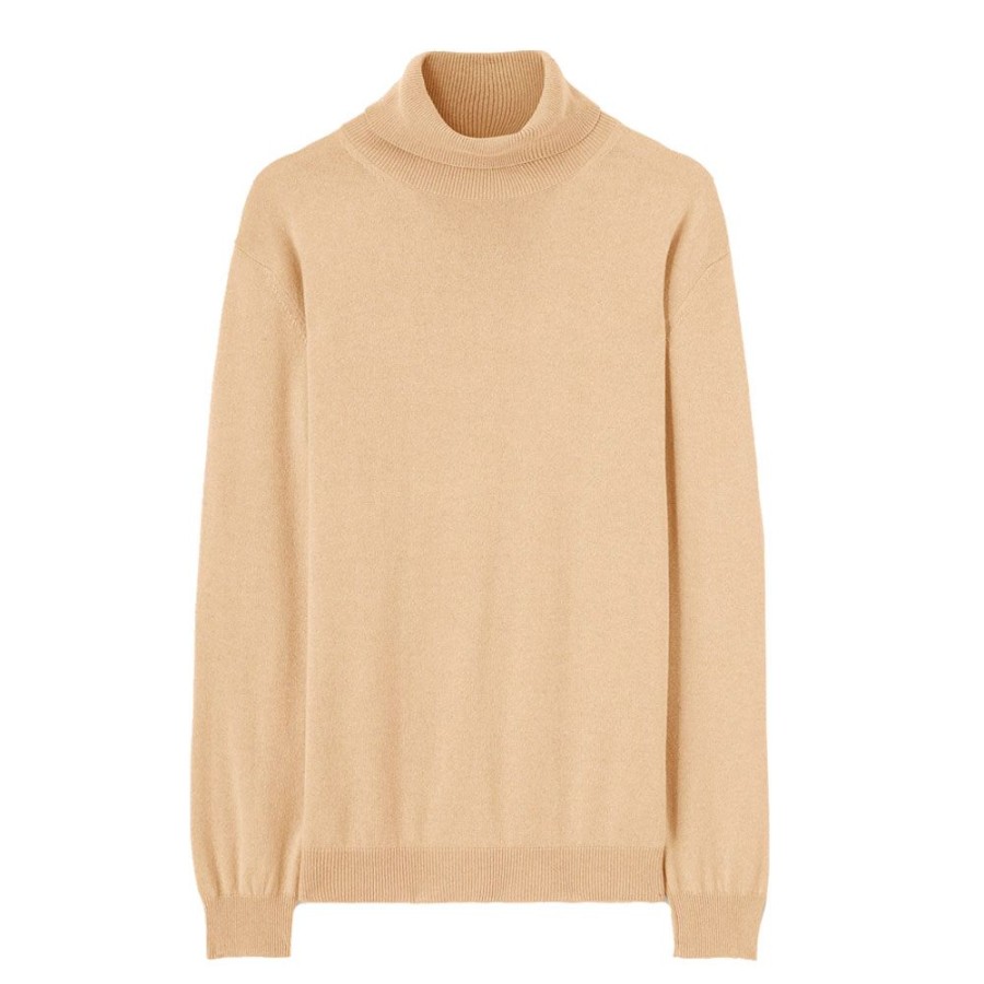 Herren Dondup MEN Strik | Dondup - Cashmere Rollneck Knit Sand