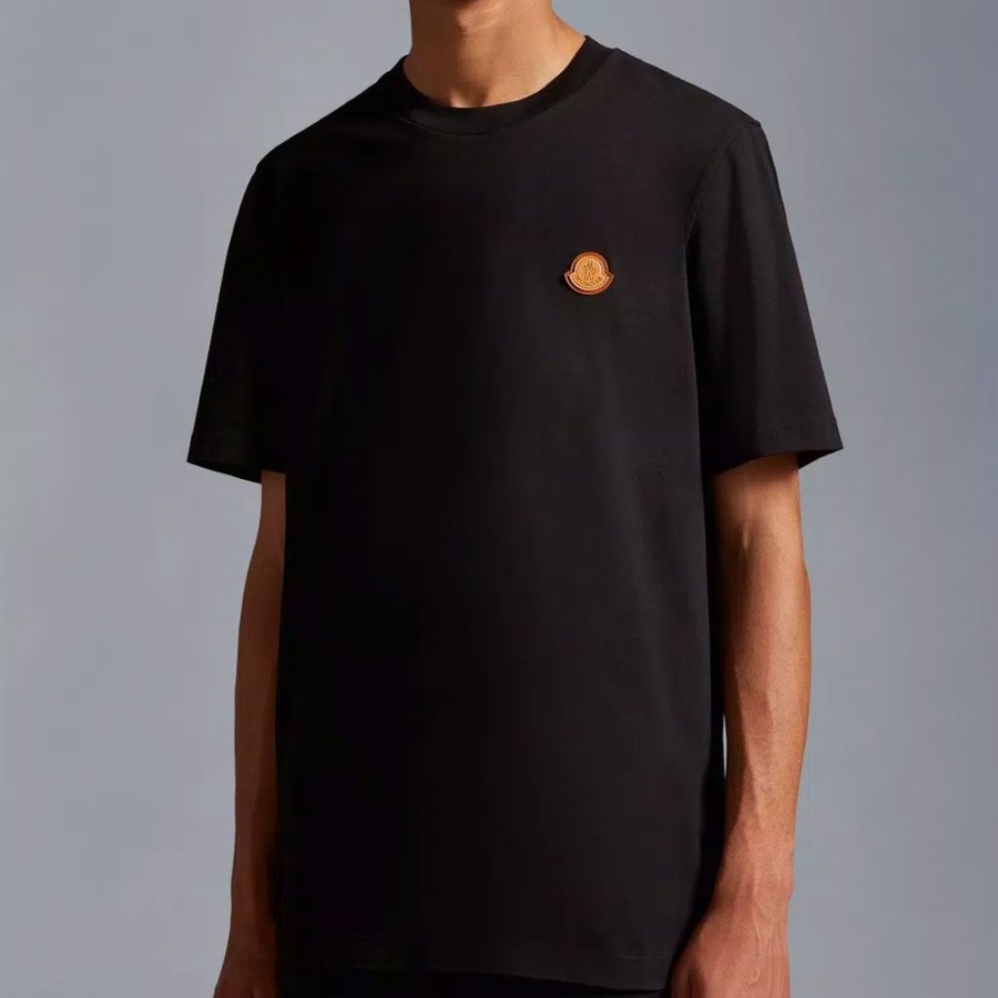 Herren MONCLER HERRE T-Shirts | Moncler - T-Shirt Sort