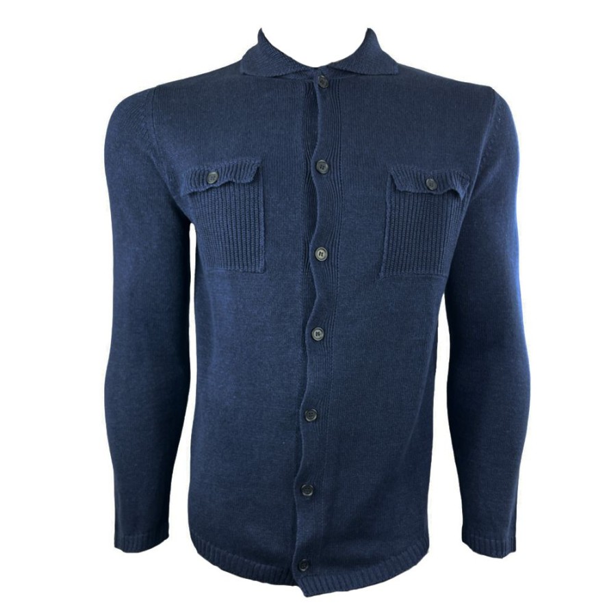 Herren Daniele Fiesoli Cardigan | Daniele Fiesoli - Knit Cardigan Navy