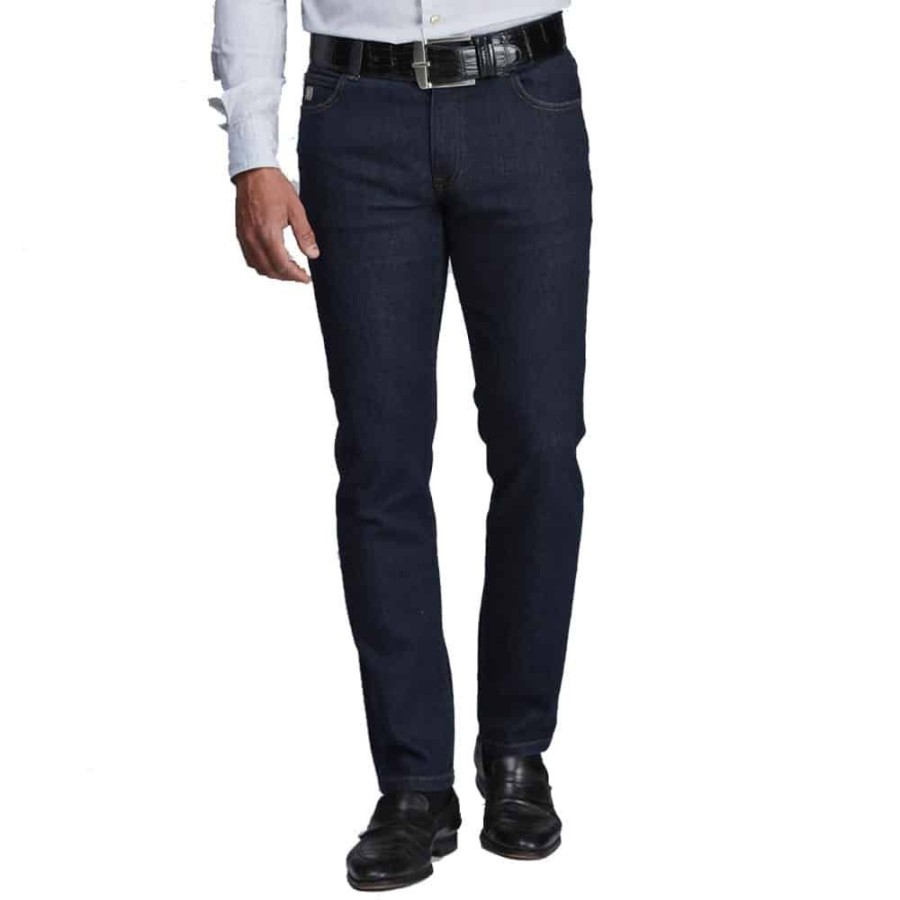 Herren Hansen&Jacob Jeans | Hansen & Jacob - 5 Pkt Cape Town Silk Touch Jeans Indigo