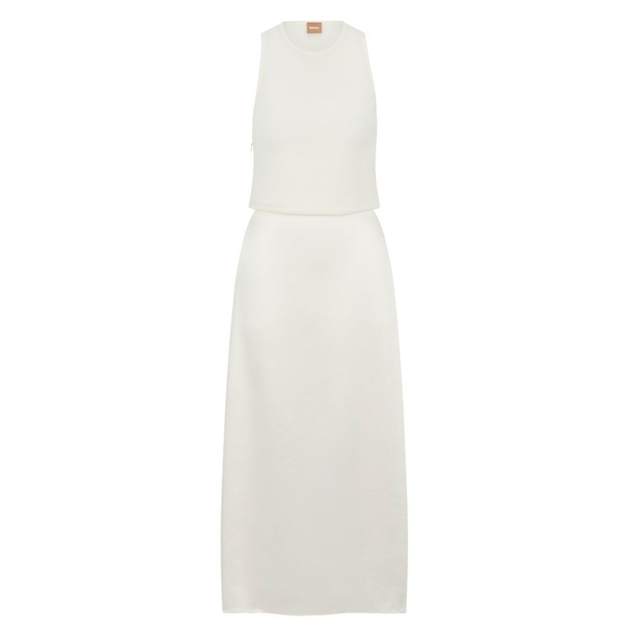 Dame BOSS WOMEN Kjoler | Boss - Flaurelia Dress Cream