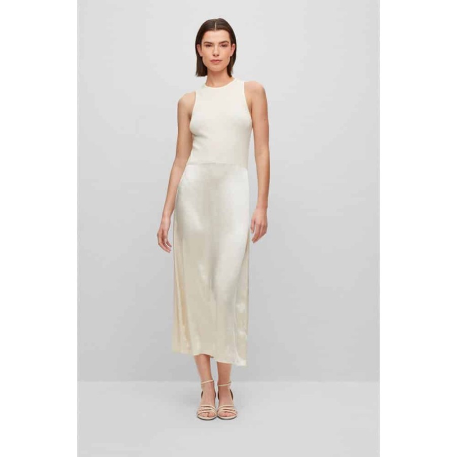 Dame BOSS WOMEN Kjoler | Boss - Flaurelia Dress Cream